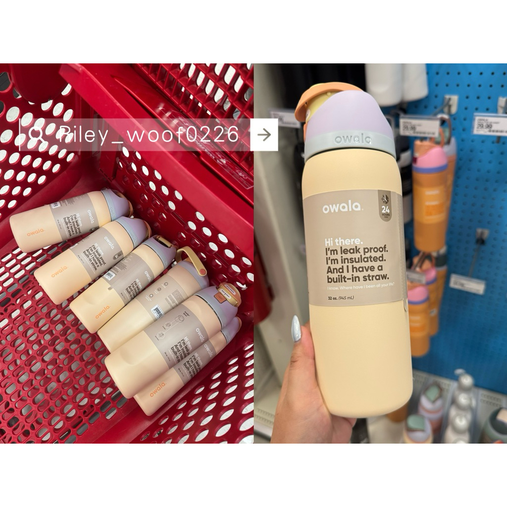 【美國代購｜#在台】✨ Owala 超人氣 Target 超市限定色 Sandy Shore ✨2天出貨不要錯過呦～🤍🌊