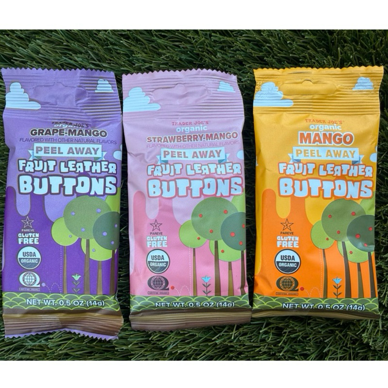 【Star代購】Trader Joe's Fruit Buttons 有機 水果軟糖 葡萄 草莓 芒果 水果軟片