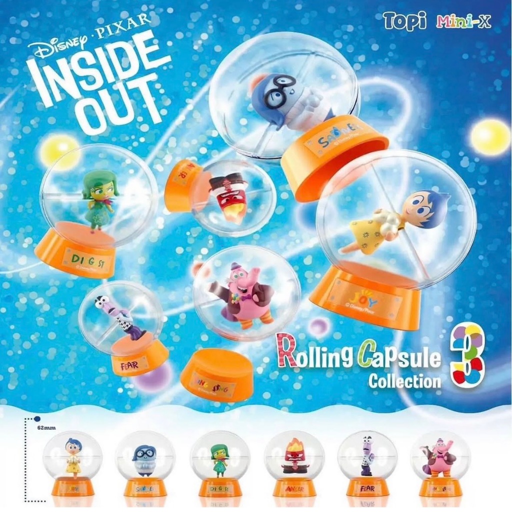 Disney 腦筋急轉彎2 轉轉水晶球 盲盒 怒怒 憂憂 樂樂 驚驚 厭厭 小彬彬