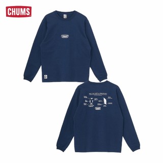 【善野計畫】CHUMS 男/女 Limited Brushed T‑Shirt 深藍/限量款刷毛長袖T恤