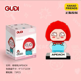 GUDI KAKAO friends Ryan Apeach 萊恩 桃子 積木公仔 玩具擺設