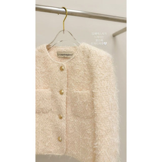 🇰🇷Chloe C. 韓國東大門服飾🇰🇷 masterpiece 正韓重工細閃毛呢小香針織外套