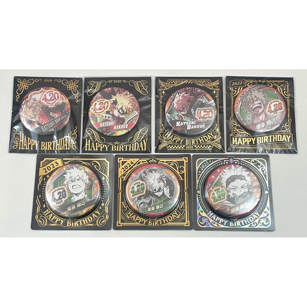 [我的英雄學院] JUMP 生日徽章 2019～2025年（爆豪勝己）