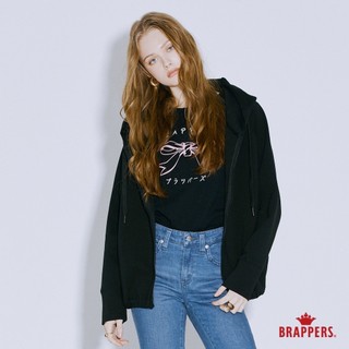 BRAPPERS 女款 寬版連帽外套-黑