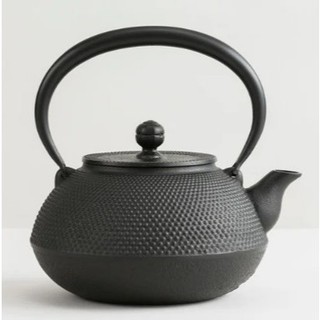 【日本巖鑄】1.1L 9型 平丸アラレ鐵甁/IWACHU/南部鐵器/鐵壺/鐵瓶/泡茶/無塗層/煮水-11701