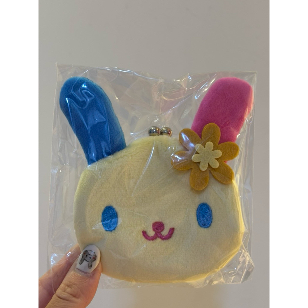（現）日本正版Sanrio三麗鷗花小兔米花兔usahana珠扣零錢包