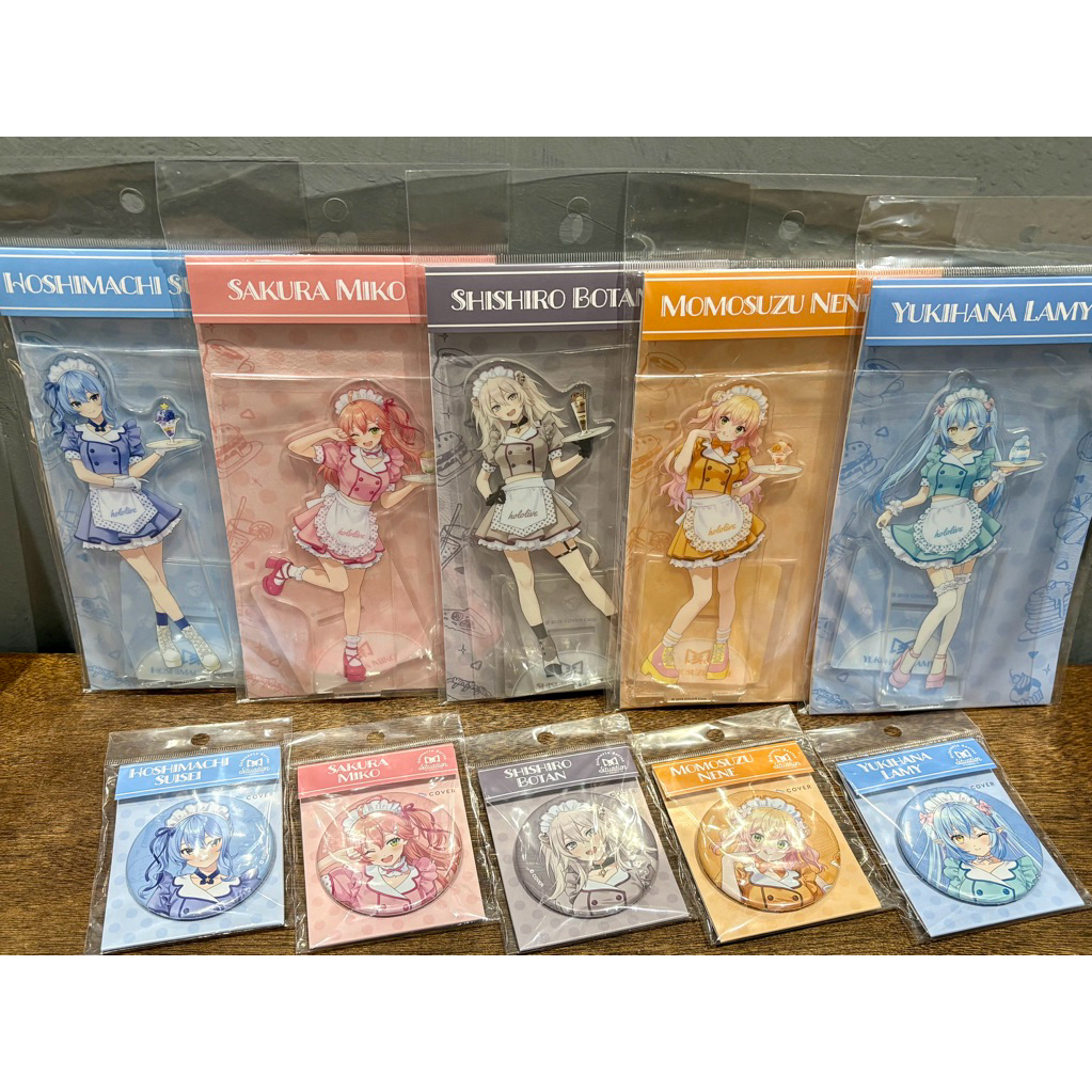 【玩具屋台】Hololive｜Cafeteria Series立牌 徽章 星街彗星 櫻巫女 獅白牡丹 桃鈴音音 雪花菈米