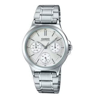 【CASIO 卡西歐】甜美系三針三眼女錶LTP-V300D-7A 33.2mm 現代鐘錶