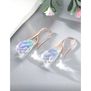 （現貨！隔日到貨免運）Bling Bling 人造水晶淚滴耳環