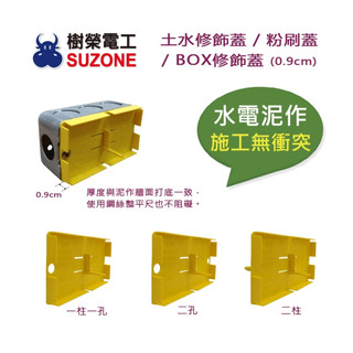 【樹榮電工SUZONE】BOX修飾蓋/粉刷蓋/土水修飾蓋/台灣製造(超取最多200個)