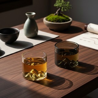 【BRAVOMART HOME】客製化刻字 遠山茶杯 品茗杯 玻璃杯 威士忌酒杯 入厝禮 升遷禮物 商務送禮 處女座