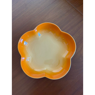 Le creuset 橘色 淡黃色 粉藍色 深花朵盤 愛心盤20cm