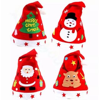 Kid’s Creative craft DIY Christmas Hat Santa hat party gift