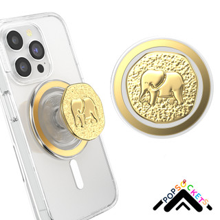 泡泡騷 手機支架 磁吸 琺瑯瓷 大象圖騰 PopSockets 伸縮手機支架 現貨
