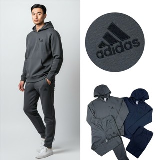 Adidas 刷毛 運動長褲 帽T 可組 套裝 愛迪達 大尺碼 鬆緊褲 男 運動 鬆緊褲 #1038