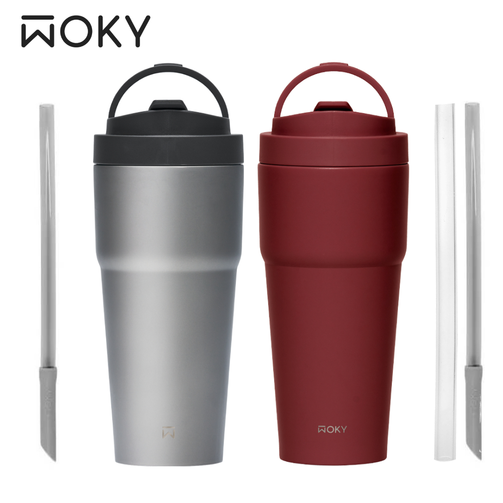 【WOKY 沃廚】純鈦Ti渾圓杯770ml (抗熱款)+ 渾圓杯770ml