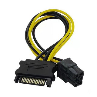 【3C小站】SATA公轉6pin母 顯卡轉接線 SATA轉顯卡6PIN SATA公轉顯示卡6PIN母 電源連接 顯示卡
