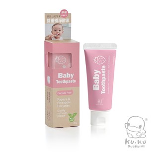 酷咕鴨 KUKU PLUS 酵素幼兒牙膏-草莓(無氟)