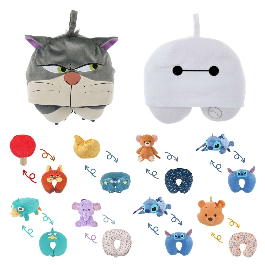 現貨+預購！日本迪士尼 史迪奇 泰瑞 小熊維尼 魯斯佛 彼得潘 電鰻 海鰻 烏蘇拉 嘟嘟 頸枕 旅行枕 頸圈 聖誕夜驚魂