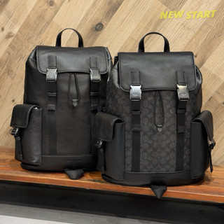 【New START精品服飾-員林】現貨 Coach Clark 雙釦 大容量 後背包 傘兵包 皮革後背包 男包
