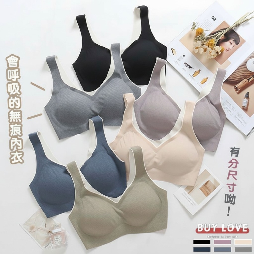 【買到戀愛】隔日到貨 乳膠內衣 爆好穿 舒服軟Q無痕托胸 無鋼圈內衣 S-2XL 運動 無痕 免穿內衣【BE2168】