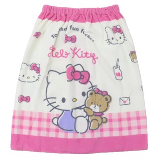 Marushin 丸真 三麗鷗 可圍式兒童浴巾 60*110cm Hello Kitty與Tiny Chum