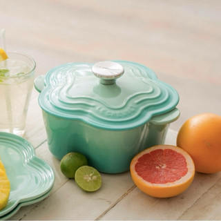 Le Creuset 🇫🇷薄荷綠 花鍋 鑄鐵鍋 20cm 贈英式馬克杯