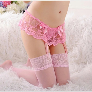📢24H臺灣現貨當天出📢吊帶襪【玩美女人】4色 蕾絲透視吊襪帶+同系列丁字褲
