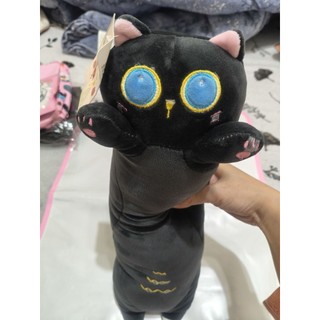 黑色大眼貓咪抱枕娃娃