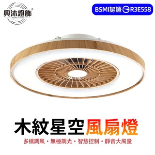 【XINGMU 興沐】風扇燈 臥室吸頂吊扇燈 60公分書房護眼吸頂燈 LED靜音吊扇燈 APP遙控 無極調光 省電靜音