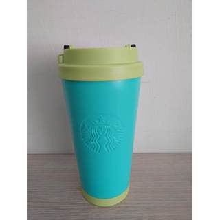 Starbucks 星巴克女神馬卡龍不鏽鋼杯 綠青色隨行杯 保溫杯