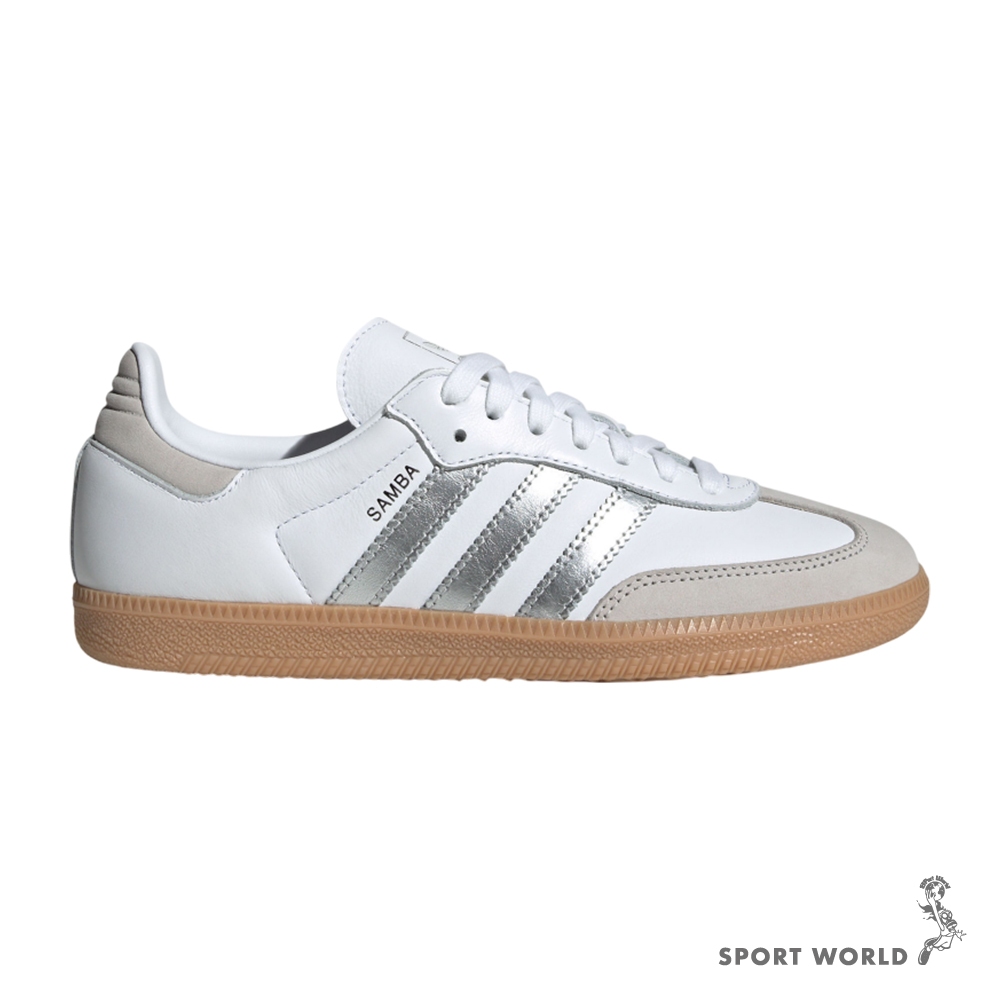 Adidas 休閒鞋 女鞋 德訓鞋 SAMBA OG 銀白【運動世界】JI2725