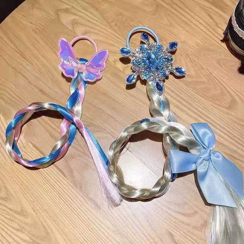 兒童愛莎甜美髮飾冰雪奇緣假髮辮子公主造型髮卡髮箍艾莎頭飾愛莎甜美髮飾女童愛莎甜美髮飾