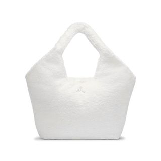 Nike 托特包 Jordan Monarch Sherpa 22L 媽媽包 羊羔絨 手提 白 IQ3198133