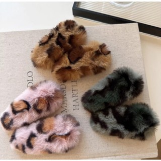 毛毛豹紋大抓夾 鯊魚夾 Furry Leopard Print Large Hair Claw Clip