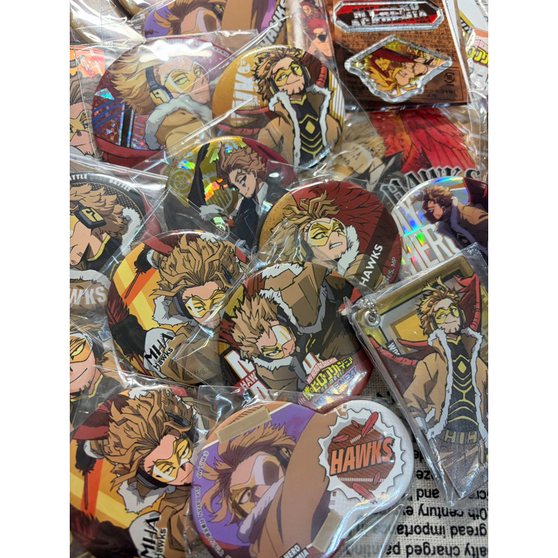 1/07大更新 我的英雄學院 我英  相澤 相澤消太 歐爾麥特 霍克斯 奮進人 徽章 原畫徽章 壓克力吊飾 原畫 閃徽章