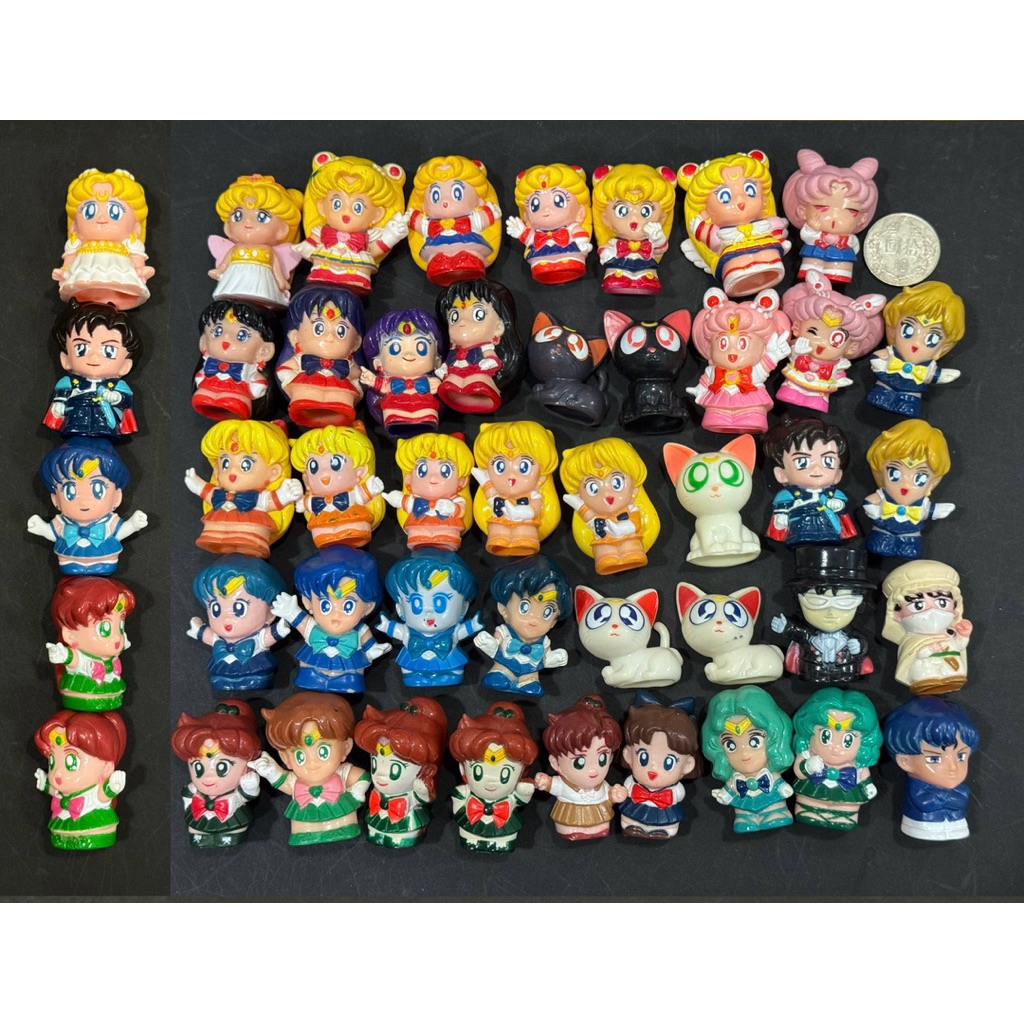 美少女戰士 指人形 老物 軟膠 指偶 公仔 水手 月亮 仙子 火星 水星 金星 木星 王子 公主 小小兔 天王星 白黑貓