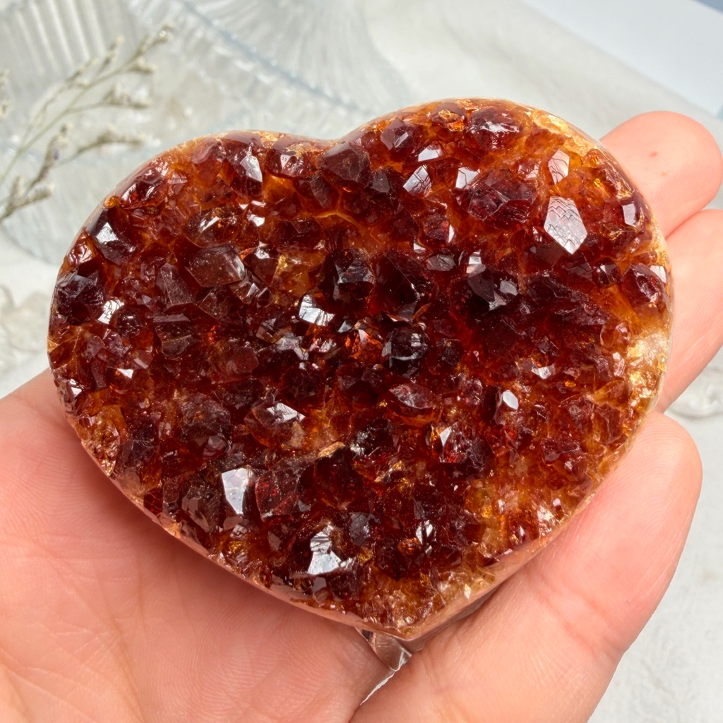 Ⓐ黃水晶愛心 36號 143g ✨愛心晶簇 💛天然黃水晶 愛心晶簇 💛天然水晶 黃水晶 黃水晶簇 黃愛心 水晶原礦
