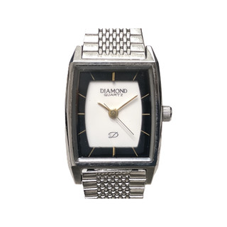 [專業] 石英女錶 [DIAMOND 83007] 礸石 方型時尚女錶[白色面]中性錶[新品]