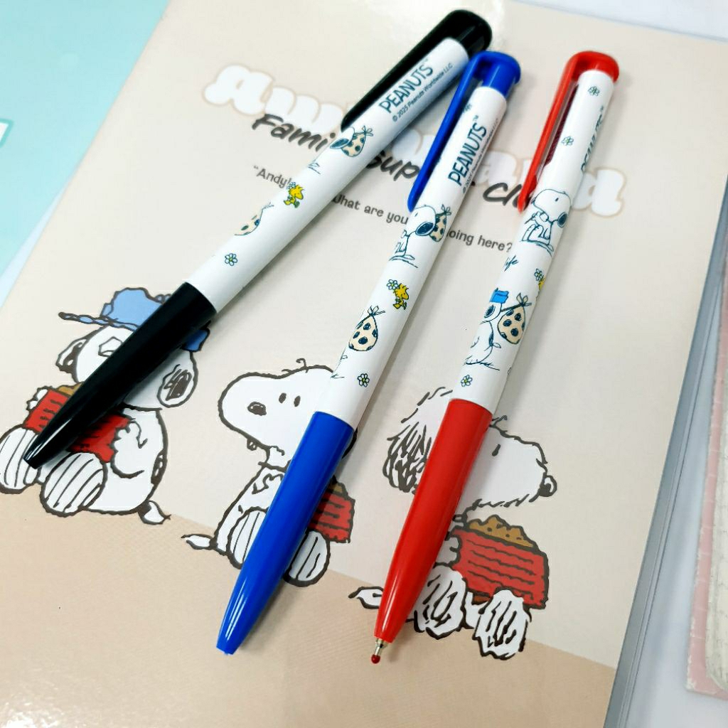 正版現貨🖍史努比 咕溜中油筆 0.7筆蕊 藍筆 黑筆 紅筆 原子筆 歐拉夫 糊塗塔克 中油筆 輕巧好握 滑順好寫
