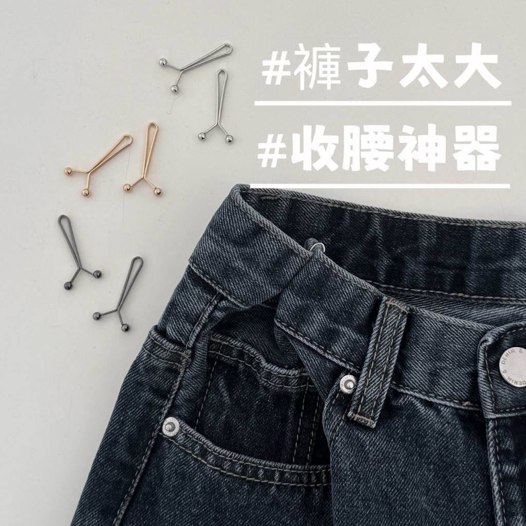 【現貨】隱形收腰神器🔥褲子太大 牛仔褲 縮腰夾 收腰別針 衣服 別針 收腰扣 腰扣 褲子調節扣 釦子 牛仔褲扣 D389