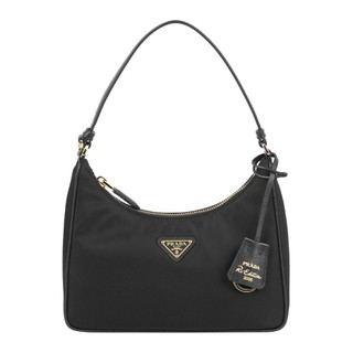 PRADA Re-Edition 2005 金字三角牌再生尼龍迷你手提包(黑色)