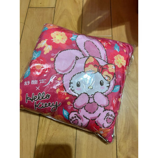全新現貨 只有一件 Hello kitty 毛毯 小抱枕 舒酸定 尺寸：90x150cm
