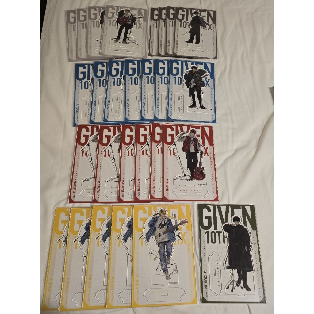 Given 被贈與的未來 原畫展 ギヴン展 10th mix 雨月 柊 玄純 真冬 由紀 立夏 BIG大壓克力立牌