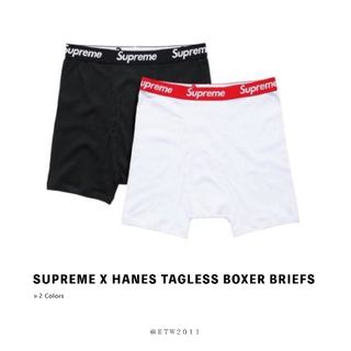 ☆ETW☆【台中店】 Supreme x Hanes Tagless Tee 內褲 素T 襪子 現貨 單件