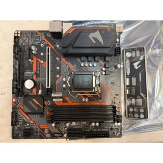 技嘉 B365 M AORUS ELITE (Rev. 1.0)主機板 LGA1151 二手良品 附擋板