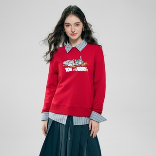 GIORDANO 女裝滿地找錢印花大學TEE 湯姆貓與傑利鼠系列 05396618