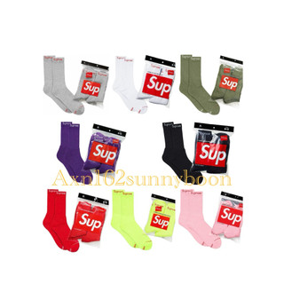 ⭕️🟢Supreme純棉 Hanes Crew Socks 休閒 簡約 排汗 透氣毛圈 潮流長襪🟢⭕️