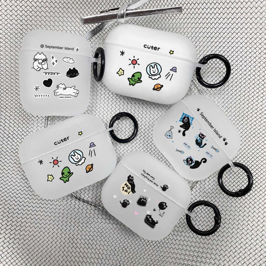 airpods pro3保護殼 宇航員兔兔無線耳機保護套 airpods 4保護殼 airpods3代 耳機殼 磨砂軟殼