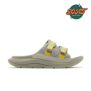 Hoka One One Ora Luxe 灰綠黃 拖鞋 恢復鞋 舒適 柔軟 透氣 男鞋 女鞋 1134150-BLY